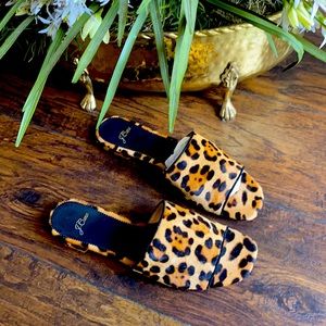 J. Crew fur slides